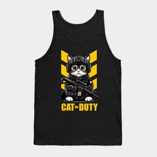 Cat on Duty Tank Top